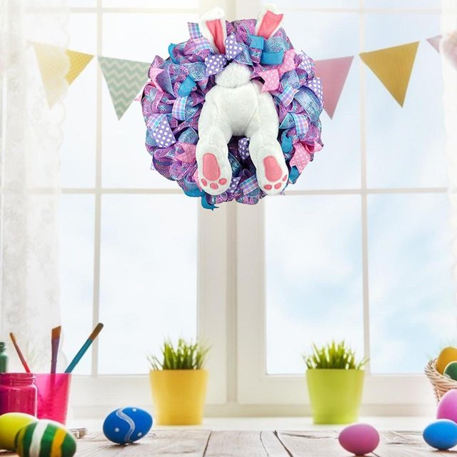 raciones de Pascua, de primavera para colgar en , cinta , Pueden utilizar en interiores y exteriores, haciendo BLESIY Corona de puerta de Pascua