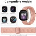 thumbnail image 2 of OFFCUP 3 Pcs Sangle Tressée Extensible Compatible avec Fitbit Versa 3/4/Sense/Sense 2 pour Femmes Hommes Enfants Bracelets Réglables Extensibles Bande de Remplacement Sport en Nylon, 2 of 5