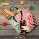 thumbnail image 5 of Fotbe Colorful Cat With Flowers Bolsa Tote con Estampado para Mujer, Bolsos con Cremallera, Bolsa de Hombro Casual de Gran Capacidad con Bolsillos Internos, 5 of 7