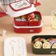thumbnail image 5 of 2024 Portable Lunch Box Fwith Compartments Storage Containers Red, 5 of 5