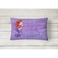 thumbnail image 2 of Carolines Treasures BB8514PW1216 Mermaid Welcome Purple Canvas Fabric Decorative Pillow, 12H x16W, multicolor, 2 of 3