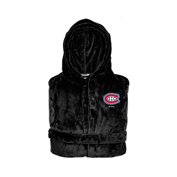 Unisex ISlide Black Montreal Canadiens Phantom Hooded Bathrobe