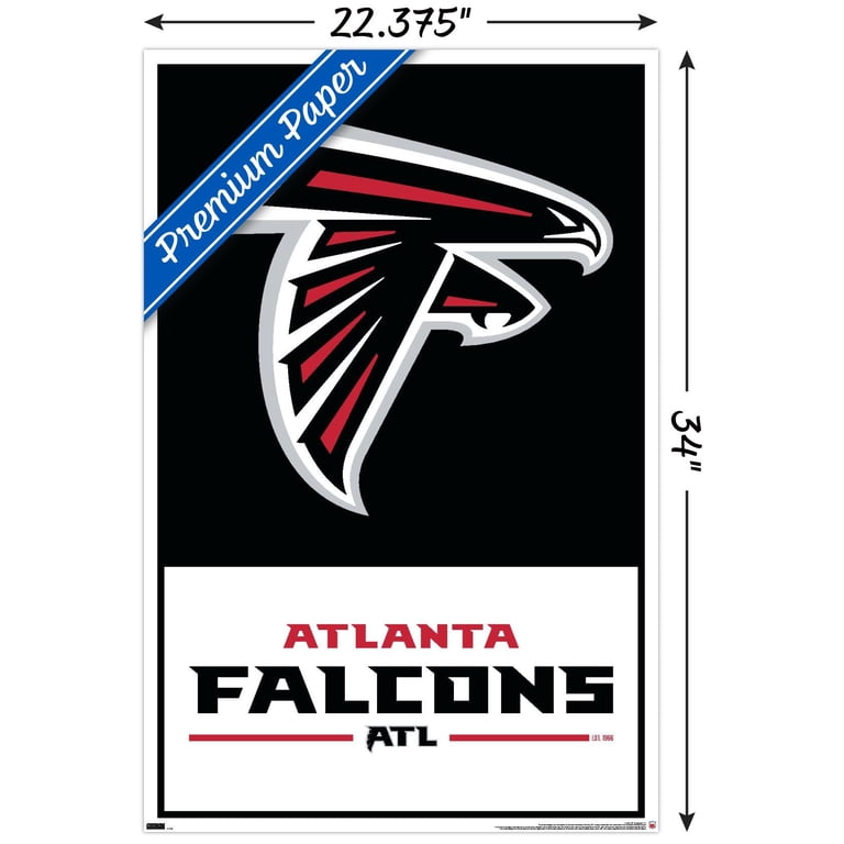 ATLANTA FALCONS IRON ON PATCH 3.25 X 2.25 FAST