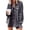 Blue, variant on DuoJiaJ Women's Autumn Coat Casual Lapel Pocket Splicing Irregular Shirt Women's Short Sleeve Shirts Multicolor L