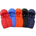 thumbnail image 4 of Esaierr 3-12Y Boys Girls down Cotton Vest Baby Kids Hooded Solid Color with Pockets Waistcoat Sleeveless Jacket down Cotton Jacket Thickened Winter Coat Vest Tops, 4 of 9