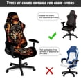 thumbnail image 5 of Pzuqiu Wolf 4 PCS Gaming Chair Covers Fashionable Racing Computer Chair Slipcover Set Easy to Install Flame Office Chairs Protector for Home, Shop, Office, 5 of 7