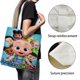 thumbnail image 3 of Loo Loo Kids Bolso de tela con estampado de lienzo para mujer, bolsa de compras reutilizable y estética, con cremallera interior, regalo para mujer,38*45cm., 3 of 6