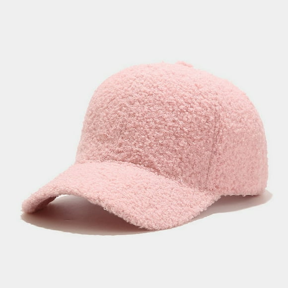 Casquette Ajustable Camouflage d'Extérieur Pêche Chasse Randonnée Basketball Snapback Chapeau Faux Duveteux Chapeaux de Soleil pour Femmes Chapeau pour Femmes Rose