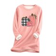 thumbnail image 4 of ICHUANYI liquidación mujer sudadera de lana gruesa manga larga estampado terciopelo cálido cuello redondo ropa interior Tops ICHUANYI WER202308174868, 4 of 4