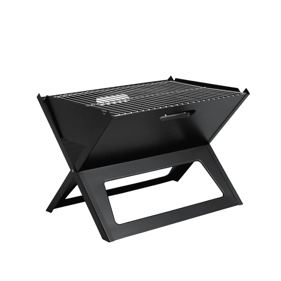 Vulcan Notebook BBQ Grill – Foldable Cooking Bars, Portable for Outdoor Camping & Traveling, Black