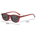 thumbnail image 5 of Fashion Red Square Reading Glasses 2.00 for Men Polarized Outdoor Magnetic Clip-on Sunglasses Plastic Presbyopic Glasses for Women UV +2.00, 5 of 5