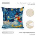 thumbnail image 4 of Snowman with Gift in Winter Landscape Linen toss pillowcase Decoration pillowcase Gift preferred 20x20" Cushion cover 1 set Sofa pillowcase Sofa bedroom living room car, 4 of 7