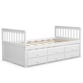 thumbnail image 1 of Costway Twin Captain's Bed Bunk Bed Alternative w/ Trundle & Drawers for Kids White, 1 of 10