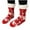 Black, variant on Winter Women's Thicken Warm Socks Snowflakes Print Plus Velvet Socks Christmas Casual Middle Tube Socks