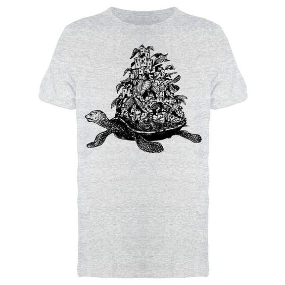 Fantasy Turtle With Old Town T-Shirt Men -Image by Shutterstock, Male Large