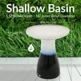 thumbnail image 6 of Sunnydaze Subtle Transitions Freestanding Ceramic Outdoor Bird Bath, UV-Resistant Twilight, 6 of 11