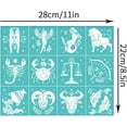 thumbnail image 2 of 2 plantillas autoadhesivas de serigrafía de 28 x 22 cm (11 x 8,6 pulgadas) con diseño de constelaciones de Sagitario y Virgo. Plantillas reutilizables de malla para transferencias., 2 of 9