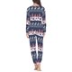 thumbnail image 4 of Conjunto de pijama de manga larga con estampado navideño para mujer, ropa de dormir informal, Jersey, a pedido, 2 piezas, 4 of 4
