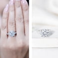 thumbnail image 4 of Rosec Jewels IGI Certified Lab Grown Diamond 4 Carat Engagement Ring - E-VS1 Quality - Big Diamond Ring for Women, 925 Sterling Silver, US 4.00, 4 of 9