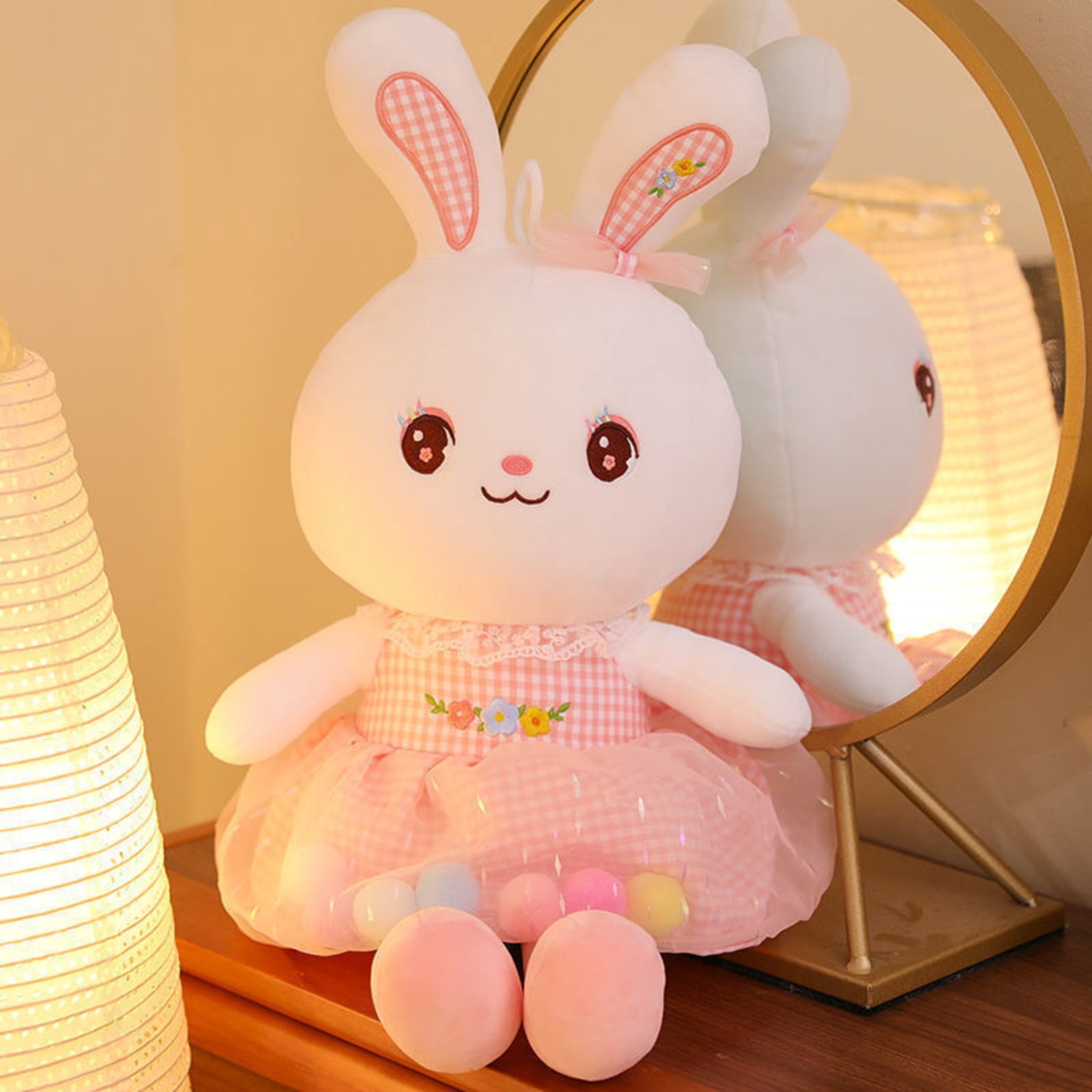 Cute Dress Bunny Plush Toy Soft Stuffed Rabbit Doll Gift Plush Animal Toy Decoration
