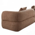 thumbnail image 2 of Camel Sectional Sofa - Durable Fabric & Solid Wood Frame - High Density Sponge Filler, 2 of 18