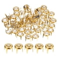 thumbnail image 1 of Uxcell 80Pcs Rhinestone Studs 0.2"x0.27" Cobre para Manualidades Oro Blanco, 1 of 7