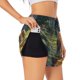thumbnail image 1 of Balery Peaceful Deer Lily Pond Pantalones cortos deportivos para mujer con forro y dos bolsillos, elásticos, para entrenamiento, gimnasio, yoga-Small, 1 of 7