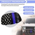 thumbnail image 4 of Jeiento American Police Flag Winch Protective Cover Water Resistant Winch Covers Auto Accessories Anti-Stain Off Road Truck Winch Cover Compatible with Most 8500-17500 Lbs Electric Winches, 4 of 7