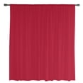 thumbnail image 2 of Pure Red Semi Sheer Curtains Drapes for Living Room, Bedroom, French Doors Window 84 Inches Long, Simple Solid Color Rod Pocket Chiffon Curtain Drapery Voile Draperies Panel, 2 of 6