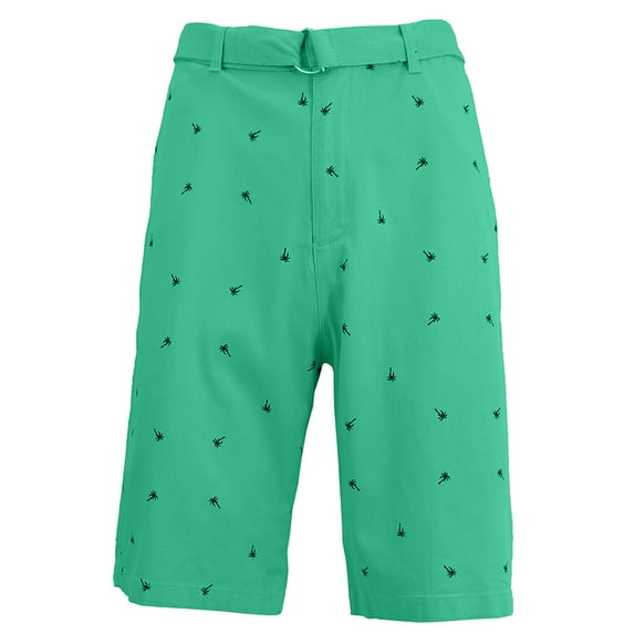 Men's Printed Cotton Stretch Flat-Front Shorts