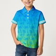 thumbnail image 2 of Glisme Big Boys Graphic Polo Shirt Short Sleeve Tee Summer Beach Quick Dry Boys Tops, 2 of 4