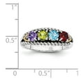 thumbnail image 4 of 14K Two-Tone Gold Ring Band Mother's & Family Yellow Semi Mount Diamond center Stone Mounting 7 mm, 4 of 4