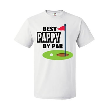 Inktastic Father's Day Best Pappy by Par with Flag and Golf Ball T-Shirt