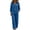 Dark Blue, variant on Wenini Women's 2 Piece Set V Neck Button down Top High Waist Wide Leg Pants Casual Loungewear Vacation Outfit