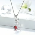 thumbnail image 2 of Fairy Heart Pendant Necklace for Women Sterling Silver Red Garnet Ginger Lyne Collection, 2 of 5