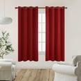 thumbnail image 4 of ZOPZO Blackout Curtains Set of 2 Panels, Noise Reducing, Red, 55W x 72L Inch, Energy Saving Thermal Insulated Drapes for Bedroom Windows, 4 of 6