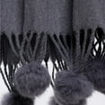 thumbnail image 4 of Duoif Womens Winter Scarves, Solid Color Imitation Single Color Hanging Fashion Scarf Versatile and Warm Scarf for Women Grey, 4 of 7