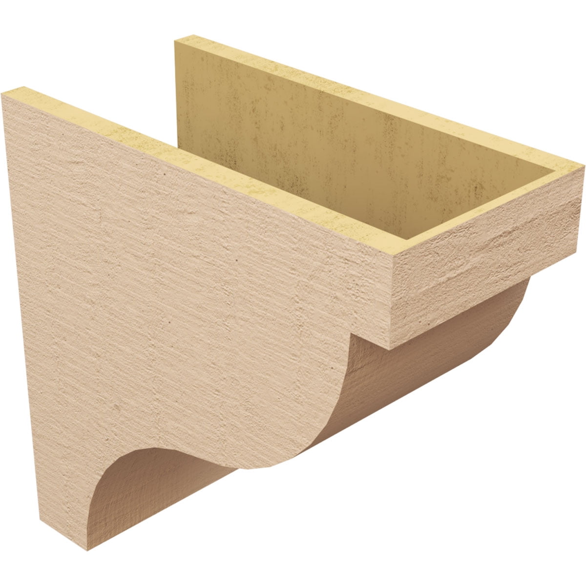 9"W x 18"D x 18"H Classic Garner Rough Cedar Woodgrain TimberThane Corbel, Primed Tan