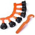 thumbnail image 2 of Sistema de nivelación de baldosas reutilizable CHAO Paquete de 100 Acero inoxidable naranja Negro, 2 of 5