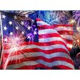 thumbnail image 3 of Cuadros Decorativos Taladro completo Rhinestone mosaico artesanía DIY fuegos artificiales bandera americana diamante pintura Ehuebsd Nuevos Originales, 3 of 9