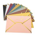thumbnail image 1 of Unique Bargains B6 Luxury V Flap Gold Border Invitation Wedding Envelopes, Multicolor 20 Pack, 1 of 6