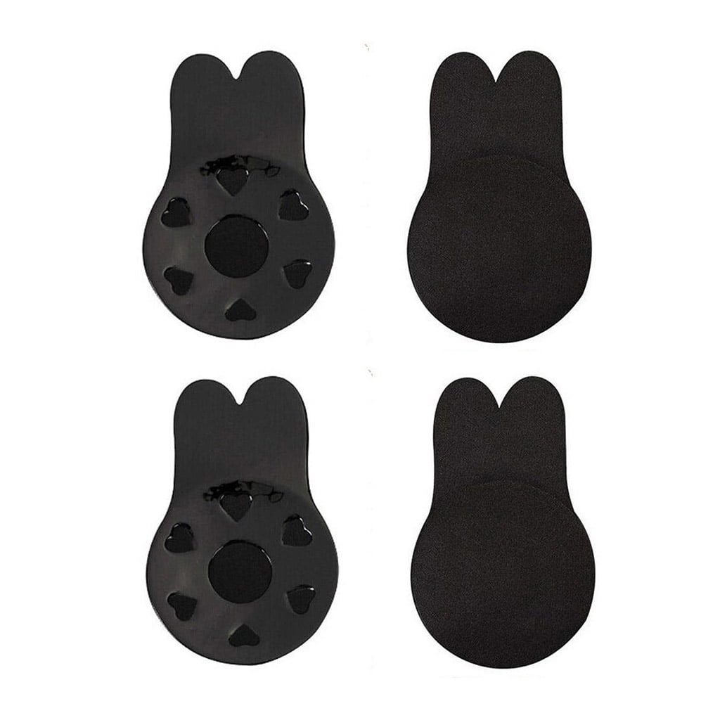 Volwco Plus Size Invisible Bra For C/D/E/F Cup, Strapless Push Up Bras  Breathable Self Adhesive Breast Lift Tape Reusable Rabbit Ear Nipple Covers  price in UAE,  UAE