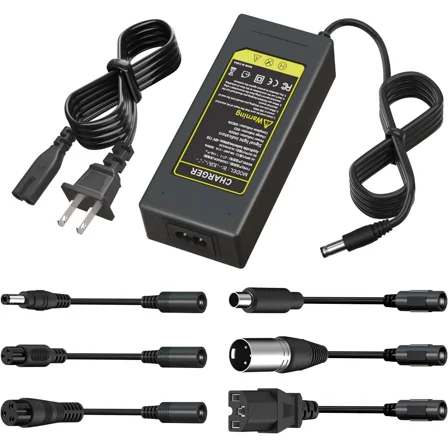 54.6V 2A Fast Battery Charger with 6 Plugs for 13S 48V Lithium Battery
