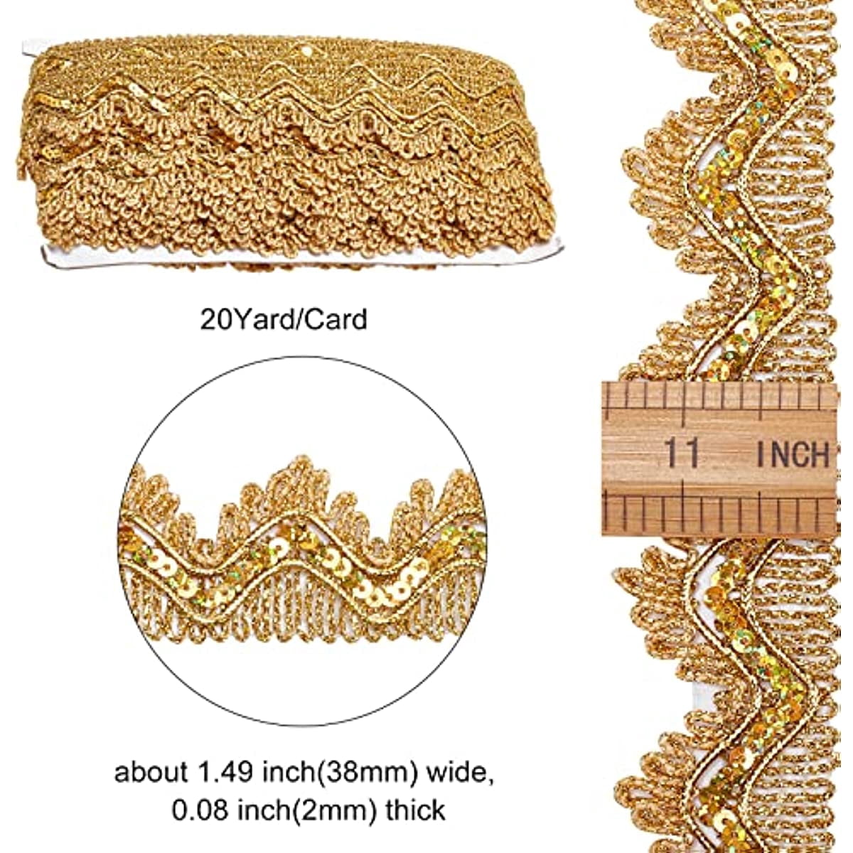 Thick Gold Border Lace