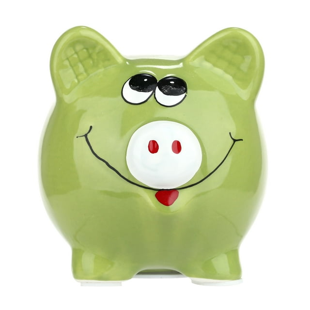 Hucha de cerdito sonriente Tomfeel, caja de dinero de cerámica, cerdo de dibujos animados, muebles p Tomfeel Artesanía cerámica