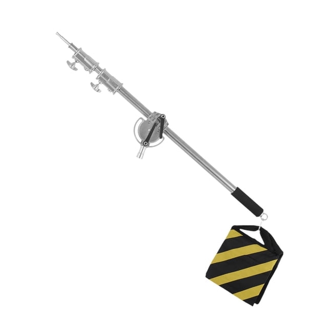 BELOVING Arm Bar with Weight Bag Overhead Extension Arm Lighting Mount Light Stand