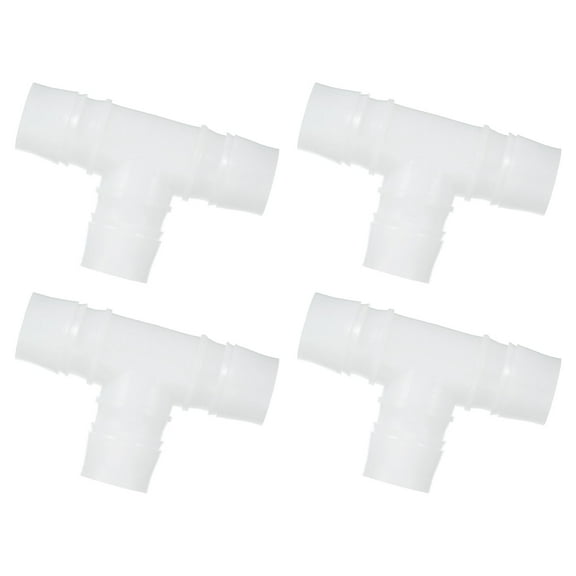 1" Hose Barb Fitting, 4 Pcs T Shaped 3 Way Plastic Equal Barbed Fitting