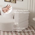 thumbnail image 5 of Lyzwn 78" Full Size Floor Sofa, Folding Queen Sleeper Couch, Loveseat Sofa, Teddy Fabric Foam-Filled Sleeper Couch Bed, Fold Mattress Bed for Living Room, Guest Use, Office, Apartment, White, 5 of 9
