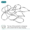 thumbnail image 3 of Uxcell Drop Shape Hollow Resin Pendants Frames for DIY Crafts Silver Tone 50 Pack, 3 of 5