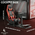 thumbnail image 3 of Supllueer Flight Racing Simulator Cockpit With Comfortable Red Seat Fits For Logitech G920 G923 Thrustmaster Fanatec.Excluding electronic devices, 3 of 18
